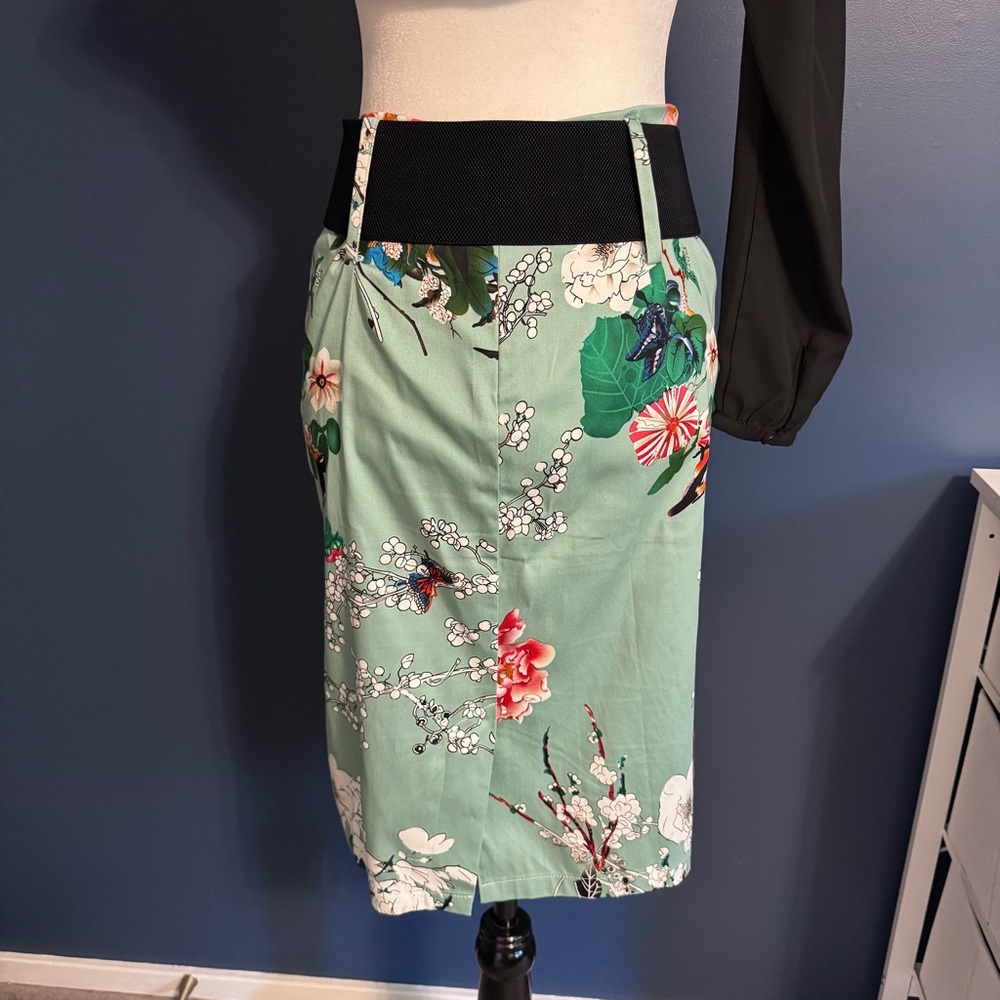 Floral Green Skirt